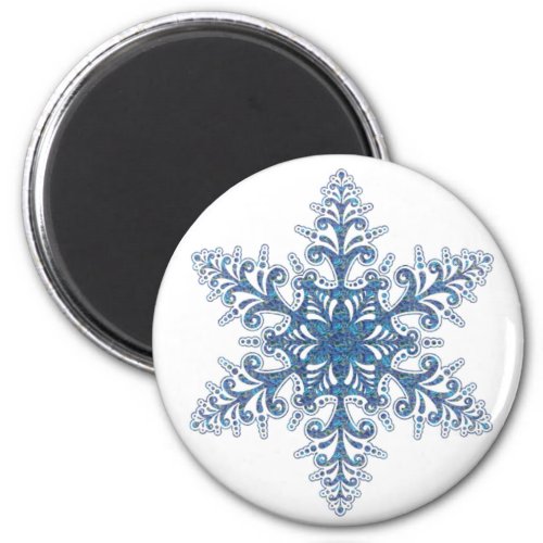 Blue Snowflake Magnet