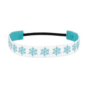 Blue Snowflake Modern Athletic Headband
