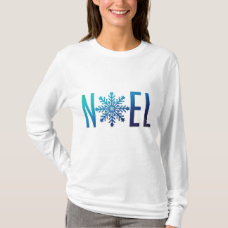 Blue Snowflake Noel Christmas T-Shirt