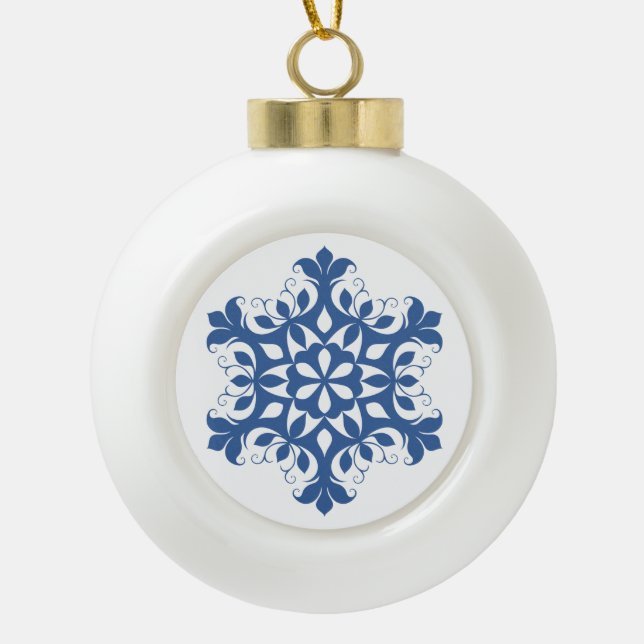 Blue Snowflake Ornament (Front)