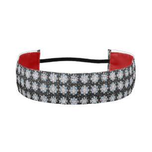 Blue Snowflake Pattern Athletic Headband