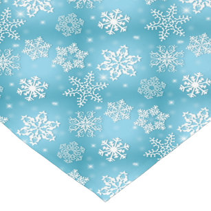 Blue Snowflakes Table Runners Zazzle Blue Snowflake Pattern Christmas Table Runner