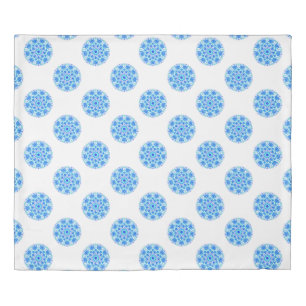 Blue Snowflake Pattern Duvet Cover