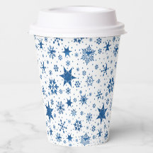 Blue Snowflake Pattern