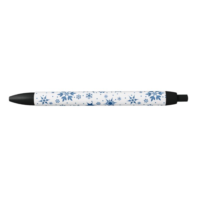 Blue Snowflake Pattern Pen (Front)