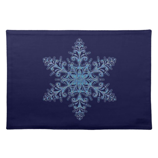 Blue Snowflake Placemat (Front)