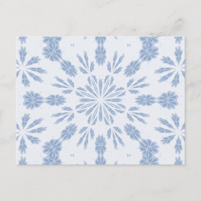 Blue Snowflake Postcard (Front)