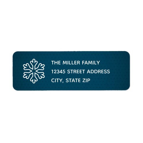 Blue Snowflake _ Return Address Label