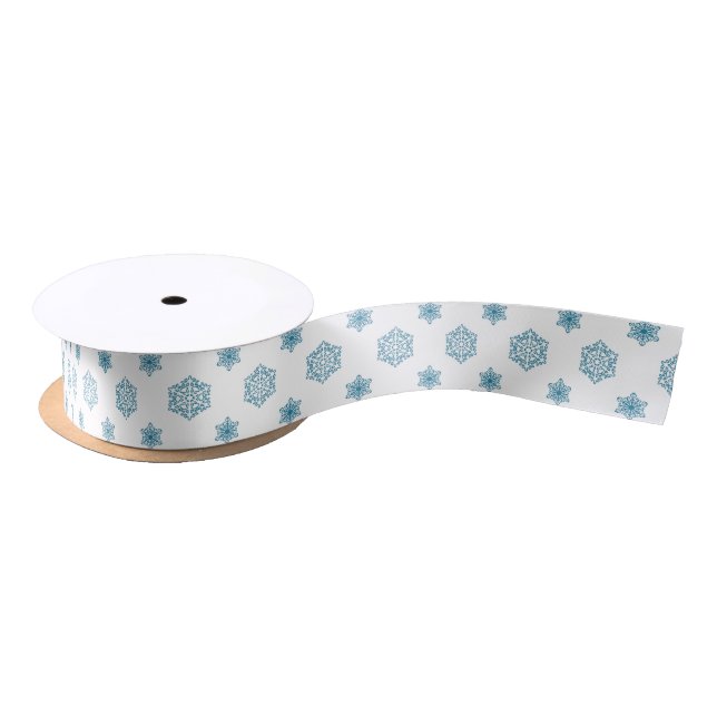 Blue Snowflake Ribbon (Spool)