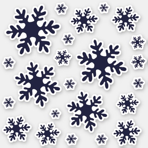 Blue Snowflake Snow Winter Christmas Holidays Sticker
