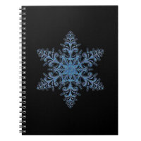 Blue Snowflake Spiral Notebook
