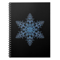 Blue Snowflake Spiral Notebook
