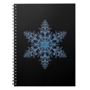 Blue Snowflake Spiral Notebook
