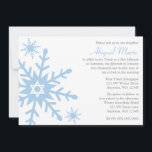 Blue Snowflake Star of David Bat Mitzvah Invitation<br><div class="desc">Celebrate your Bat Mitzvah in style with this unique blue snowflake and white Star of David invitation. Perfect for a winter wonderland themed Bat Mitzvah. Easily personalize for your event!</div>