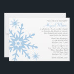 Blue Snowflake Star of David Bat Mitzvah Invitation<br><div class="desc">Celebrate your Bat Mitzvah in style with this unique blue snowflake and white Star of David invitation. Perfect for a winter wonderland themed Bat Mitzvah. Easily personalize for your event!</div>