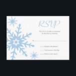 Blue Snowflake Star of David Bat Mitzvah RSVP Card<br><div class="desc">Winter themed Bat Mitzvah RSVP cards.</div>
