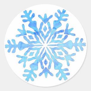 Blue snowflake sticker