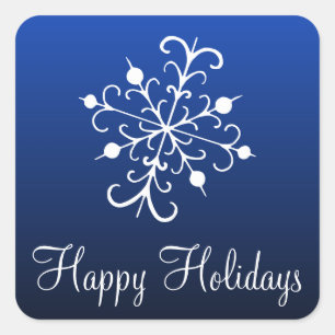 Blue Snowflake Stickers