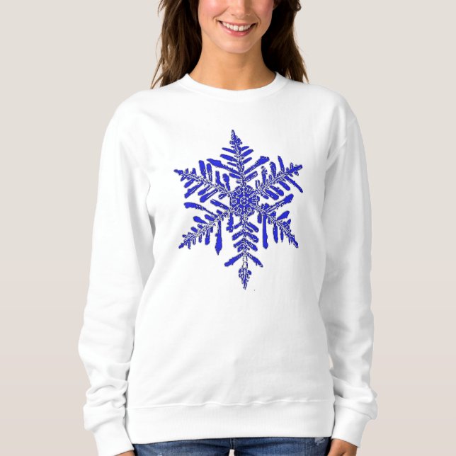 Blue Snowflake Sweatshirt (Front)