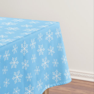 Blue Snowflake Tablecloth