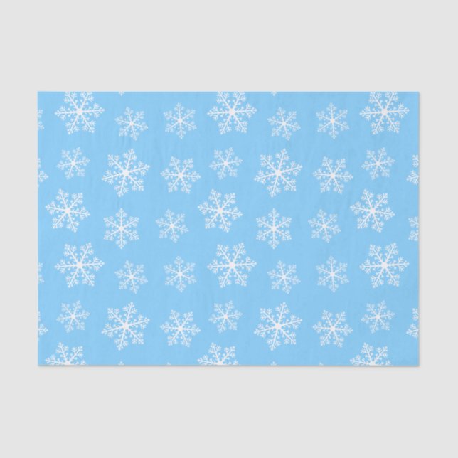 Blue Snowflake Tissue Paper (Front)