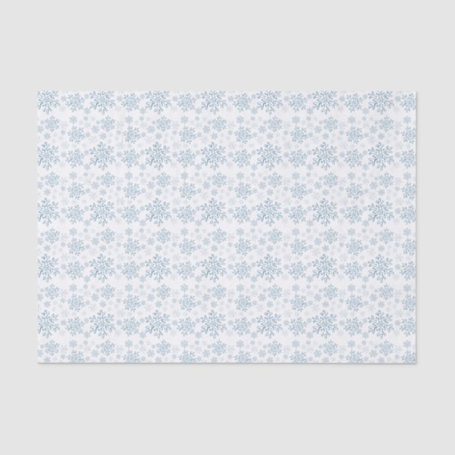 Blue Snowflake Tissue Paper. Paper (Front)