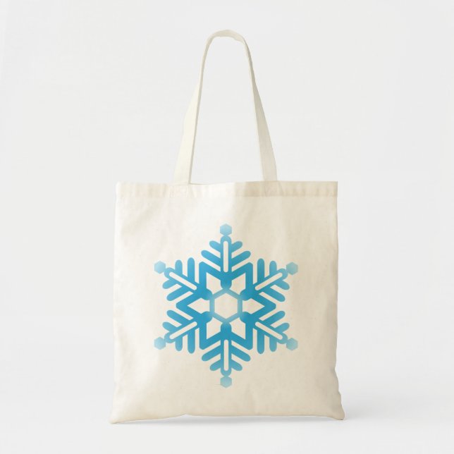 Blue Snowflake Tote Bag (Front)