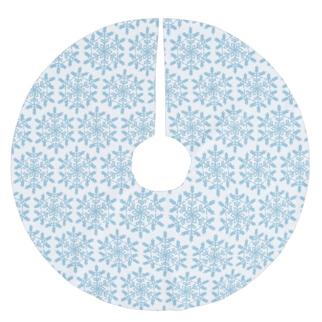 Blue Snowflake Tree Skirt (Front)