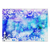 Blue Snowflake Watercolor (Front Horizontal)