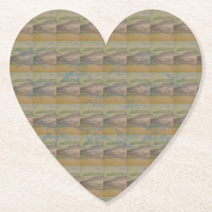 Blue snowflake waves on the Seashore Paper Coaster