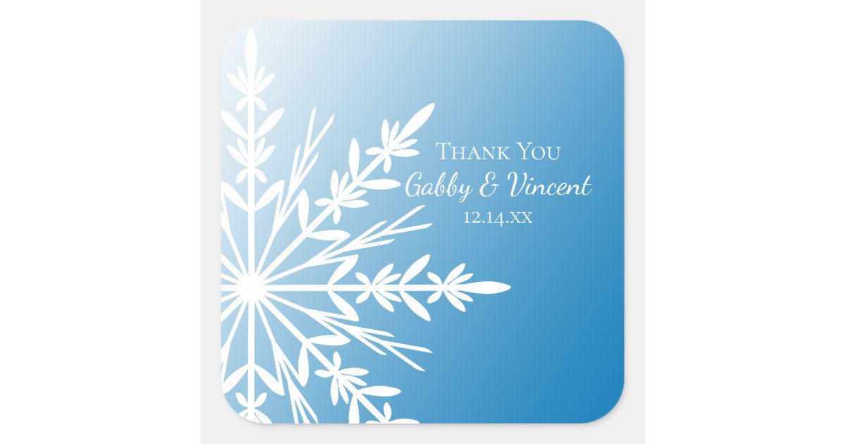 Cup of Cheer Winter Snowflake Party Favor Stickers