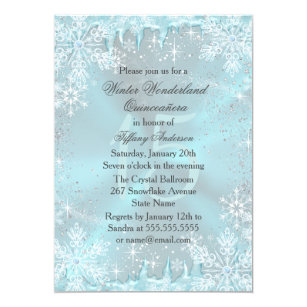 Winter Wonderland Quinceañera Invitations | Zazzle