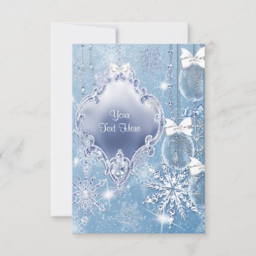 Blue Snowflake Winter Wonderland RSVP