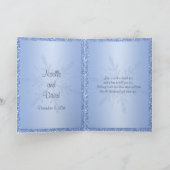 Blue Snowflake with FAUX Ribbon Thank You Card (Inside)