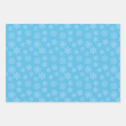 Blue Snowflake Wrapping Paper