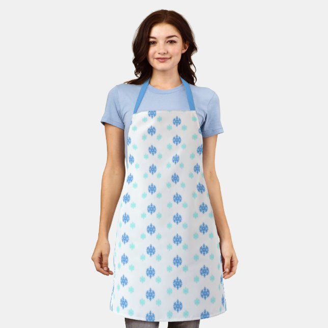 Blue Snowflakes Apron (Worn)