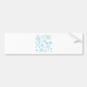 blue snowflakes bumper sticker