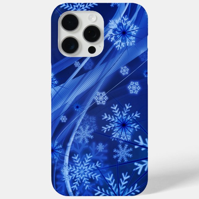 Blue Snowflakes Case-Mate iPhone Case (Back)