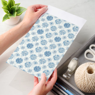 Blue Snowflakes Christmas Envelope Mailers