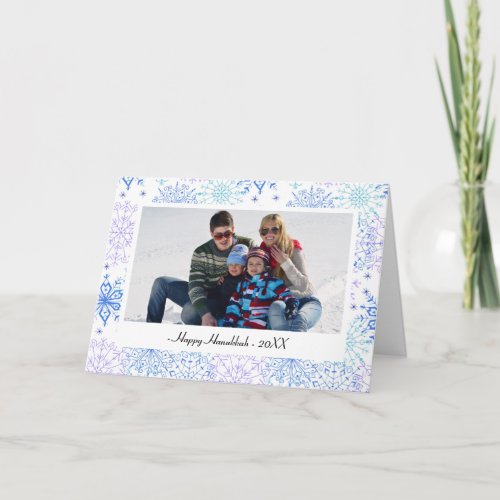 Blue Snowflakes _ Hanukkah Card