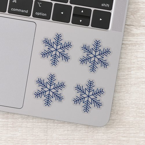 Blue Snowflakes Holidays Christmas Envelope Winter Sticker