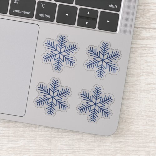 Blue Snowflakes Holidays Christmas Envelope Winter Sticker