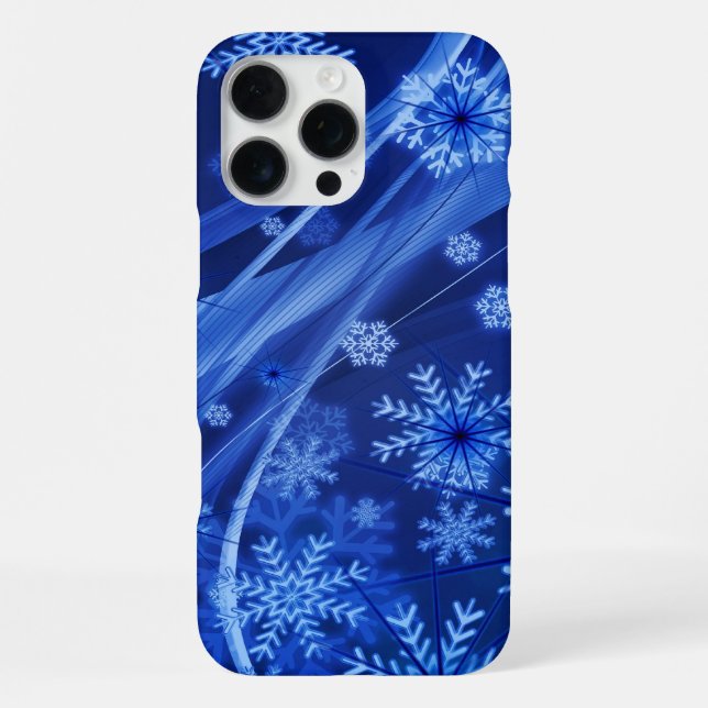 Blue Snowflakes Iphone Case (Back)