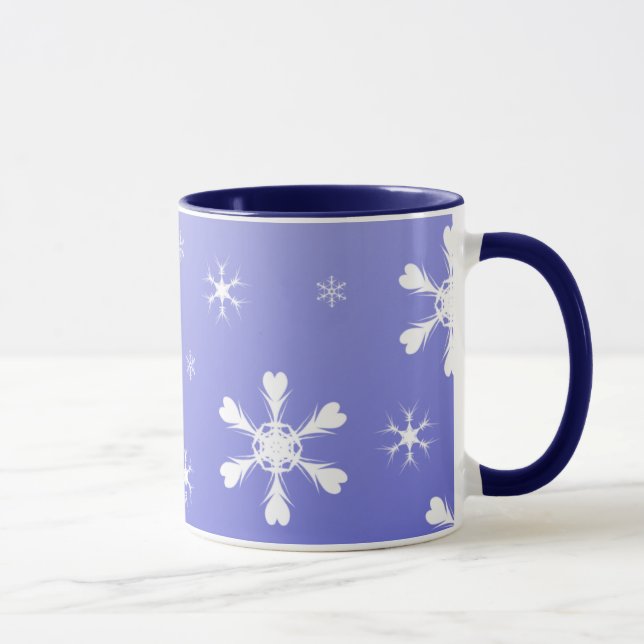 Blue Snowflakes Mug (Right)