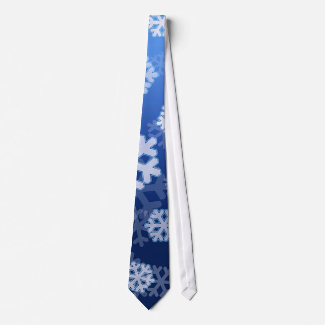 Blue Snowflakes Neck Tie (Front)