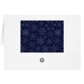 Blue Snowflakes on blue (Back Horizontal)