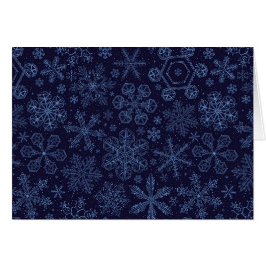 Blue Snowflakes on blue (Front Horizontal)