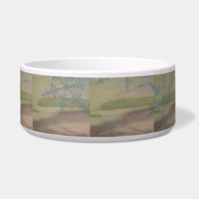 Blue Snowflakes on the Seashore  Bowl (Front)