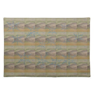 Blue Snowflakes on the Seashore Cloth Placemat