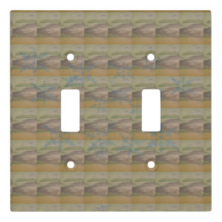 Blue Snowflakes on the Seashore  Light Switch Cover